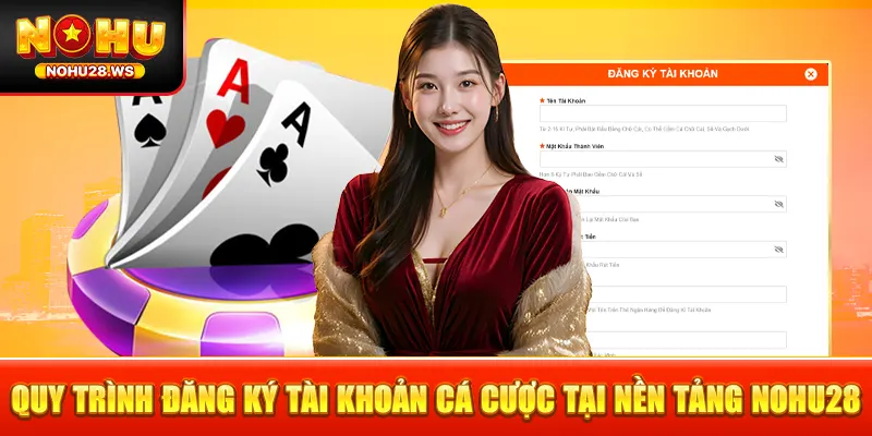 Quy trình đăng ký tài khoản cá cược tại nền tảng NOHU28 Quy trình đăng ký tài khoản cá cược tại nền tảng NOHU28